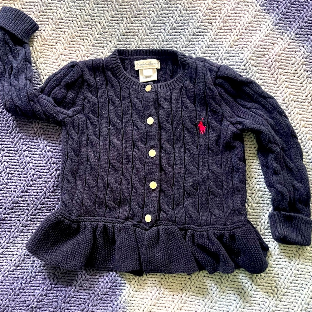 Lightweight navy blue  baby girls sweaters